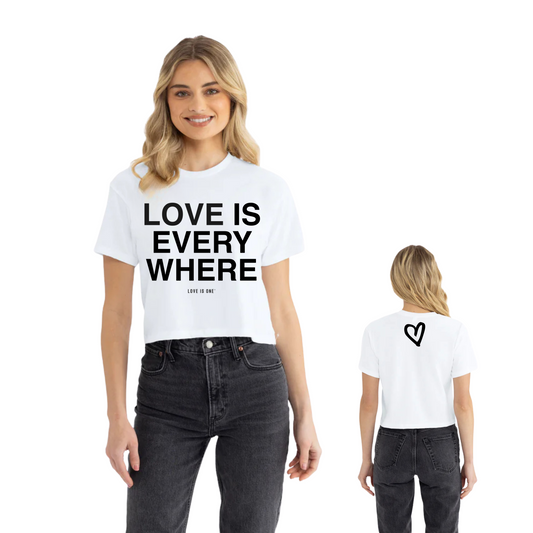 LOVE IS EVERYWHERE CROP TOP